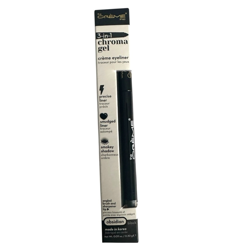 The Creme Shop 3-in-1 Chroma Gel Eyeliner - Obsidian Black